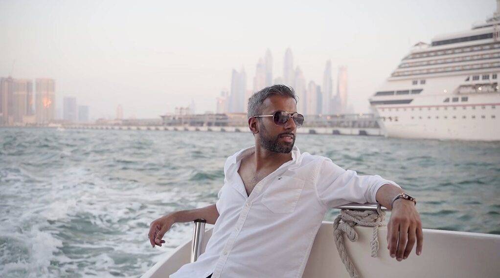 Adeel Chowdhry aboard yacht